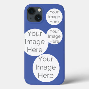 Custom iPhone Case – 4 Photo retro Blue Design
