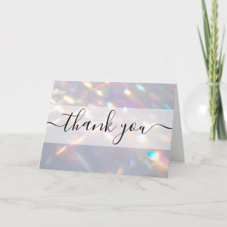 Custom Iridescent Lights Thank You Card