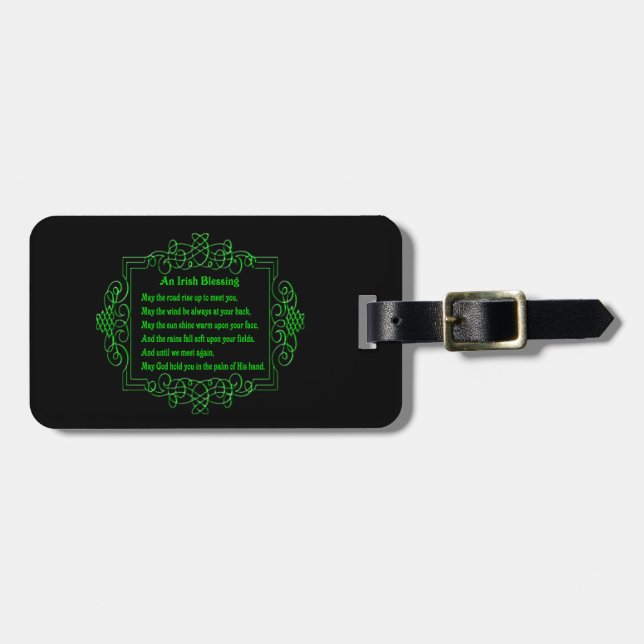 Custom Irish Blessing Luggage Tag (Front Horizontal)