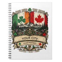 Custom Irish Canadian Flag City Province Heritage