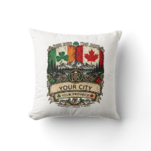 Custom Irish Canadian Flag City Province Heritage