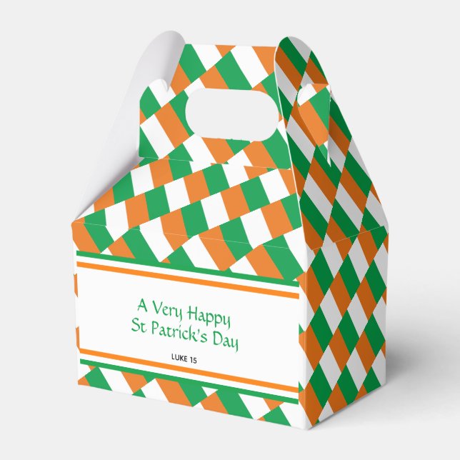 Custom Irish Flag Favor Boxes (Front Side)