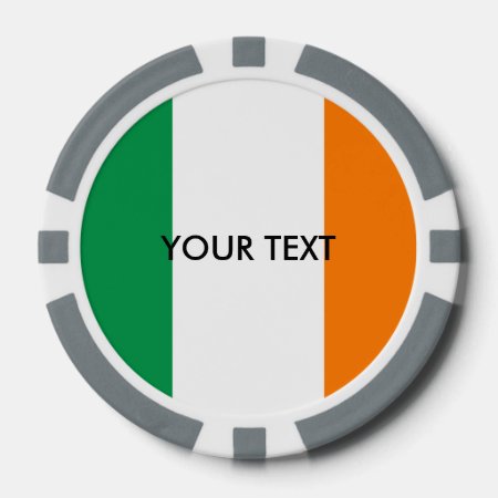 Custom Irish Flag Poker Chips For Ireland
