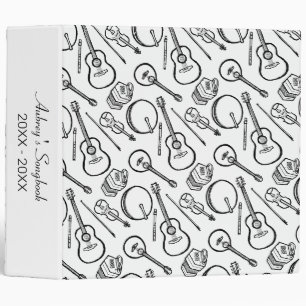 Custom Irish Music Instrument Pattern Binder