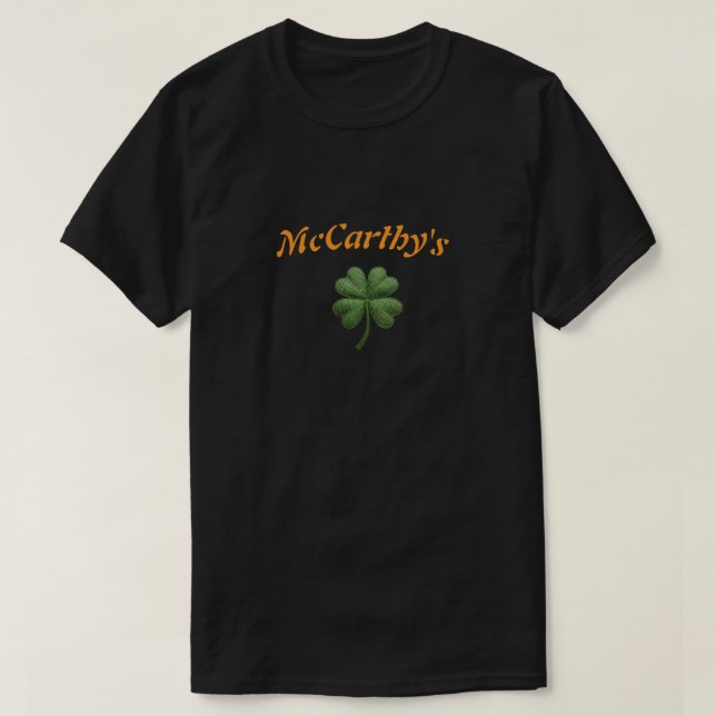 Custom Irish Name Lucky St Patrick’s T-Shirt (Design Front)