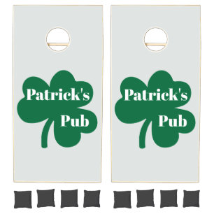 Custom Irish Pub Cornhole Set