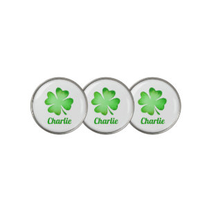 custom Irish st patrick's day clover green Golf Ball Marker