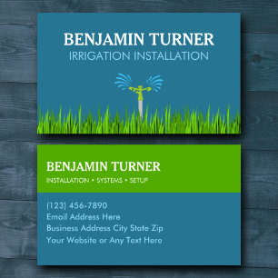 Custom Irrigation Installation Business Card