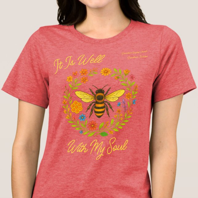 Custom "It Is Well With My Soul" Boho Honeybee Tri-Blend Shirt (Creator Uploaded)