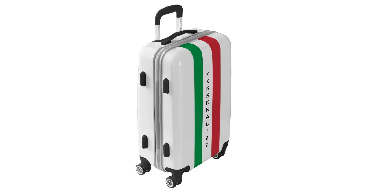 Custom Italian flag carry on luggage suitcase Zazzle