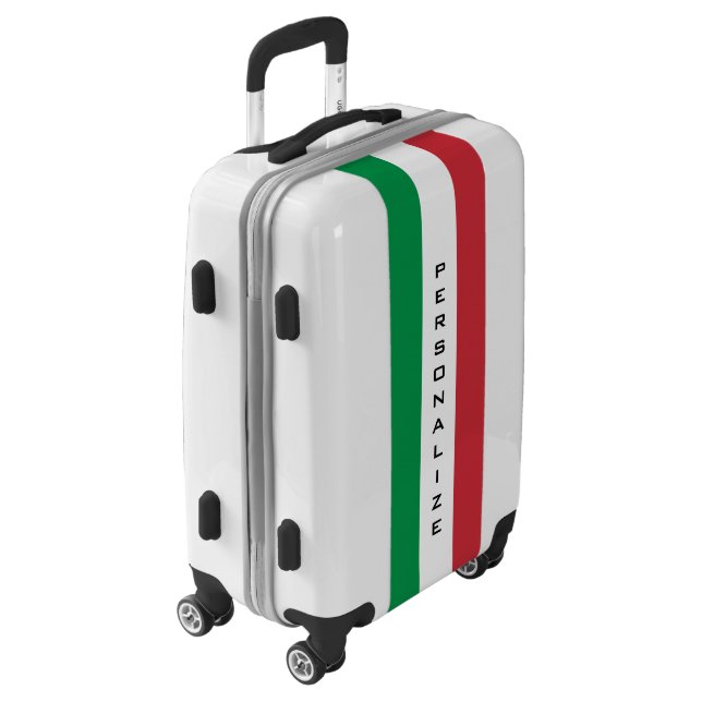 Custom Italian flag carry on luggage suitcase (Rotated Left)