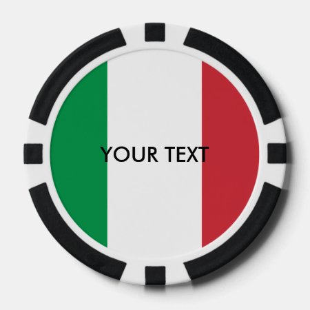 Custom Italian Flag Poker Chips For Italy