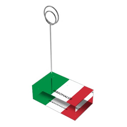 Custom Italian flag table place card holders
