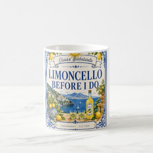 custom italian lemon  bachelorette Bridal party Coffee Mug