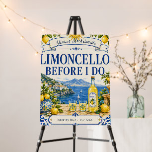 custom italian lemon bachelorette Bridal party Foam Board