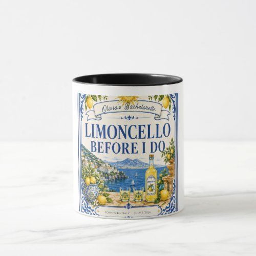 custom italian lemon  bachelorette Bridal party Mug