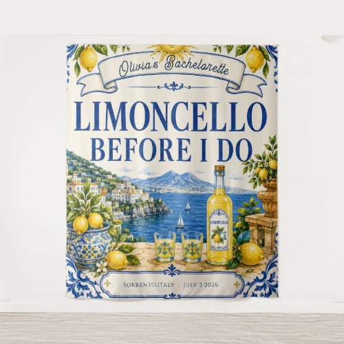 custom italian lemon  bachelorette Bridal party Tapestry