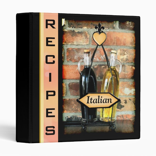 Custom Italian Recipes Binder (Front/Spine)