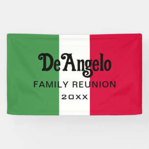 Custom Italian Surname Name Reunion Banner