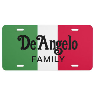 Custom Italian Surname Name Reunion License Plate