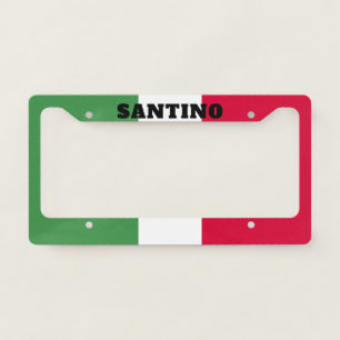Custom Italian Surname Name Reunion License Plate Frame