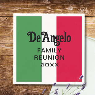 Custom Italian Surname Name Reunion Napkins