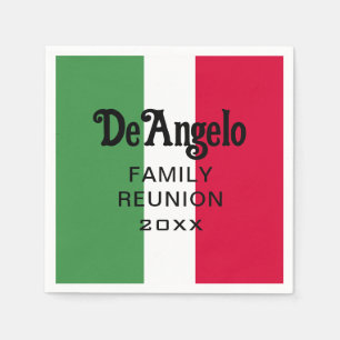Custom Italian Surname Name Reunion Napkins