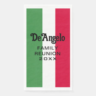 Custom Italian Surname Name Reunion Paper Guest Towels