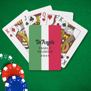 Custom Italian Surname Name Reunion Poker Cards