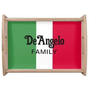 Custom Italian Surname Name Reunion Serving Tray