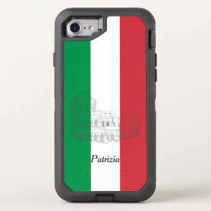 Custom Italy Flag Italian Flag Colosseum OtterBox Defender iPhone SE/8/7 Case