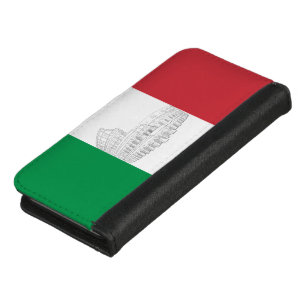 Custom Italy Flag Italian Flag Colosseum rome iPhone 8/7 Wallet Case