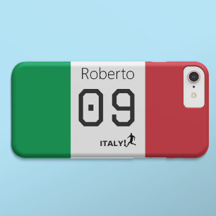 Custom Italy Soccer National Flag Colors Athlete iPhone 15 Pro Case