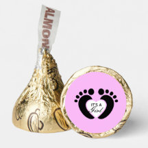 Custom It's a Girl! Baby Shower Hershey Kisses