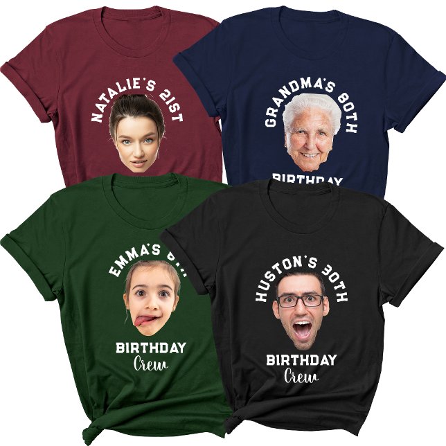Custom It's My Birthday Face Name and Age Funny T-Shirt (Creator Uploaded)