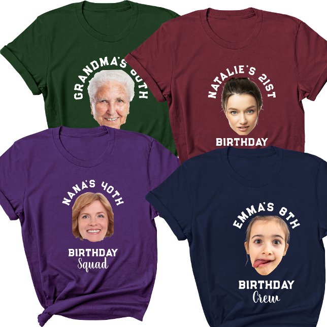 Custom It's My Birthday Face Name and Age Funny T-Shirt (Creator Uploaded)