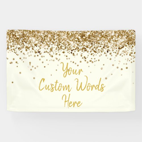 Custom Ivory Gold Birthday Party Photo Booth Prop