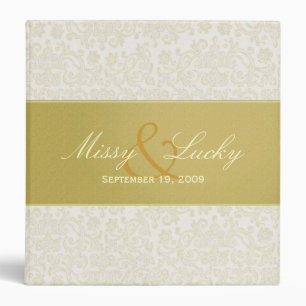 Custom Ivory Lace Wedding Planner 3 Ring Binder