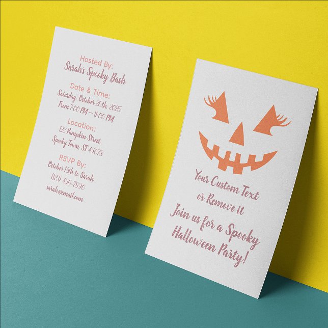 Custom Jack O Lantern Pumpkin Halloween Invitation Flyer (Creator Uploaded)