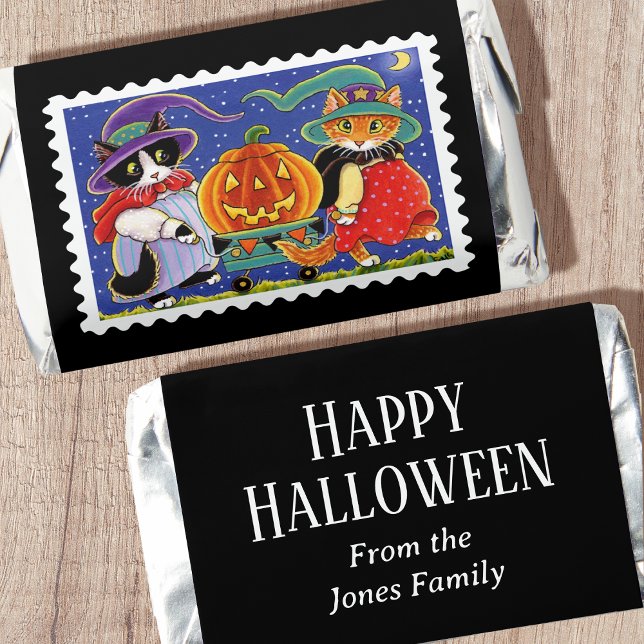 Custom Jack O'Lantern Halloween Witch Cat Hershey's Miniatures (Creator Uploaded)