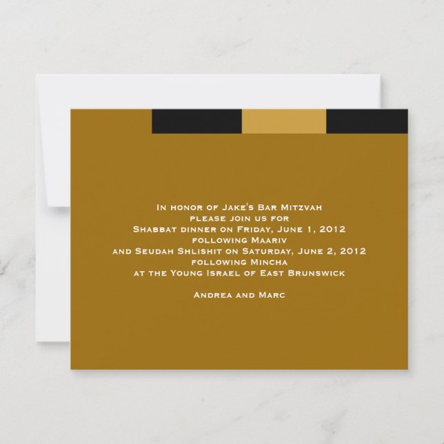 Custom Jake Dinner/ Seudah Card 2 (Front)