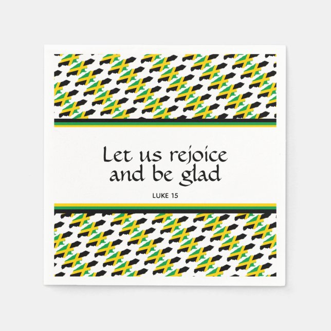 Custom Jamaica Flag Napkins (Front)
