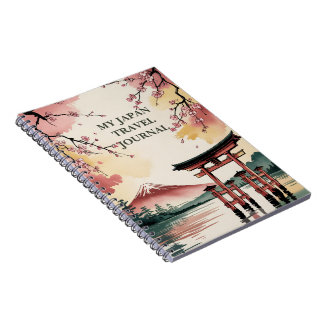 Custom Japan Travel Journal Personalized Fuji