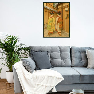 Custom Japan Travel Landscape Aesthetic Geisha Canvas Print