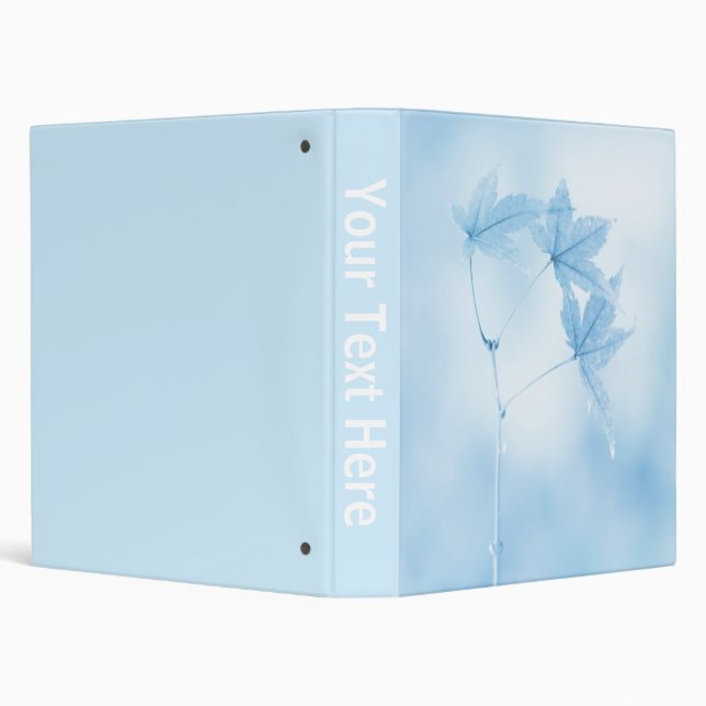 Custom Japanese Maple Leaves in Blue Binder (Background)