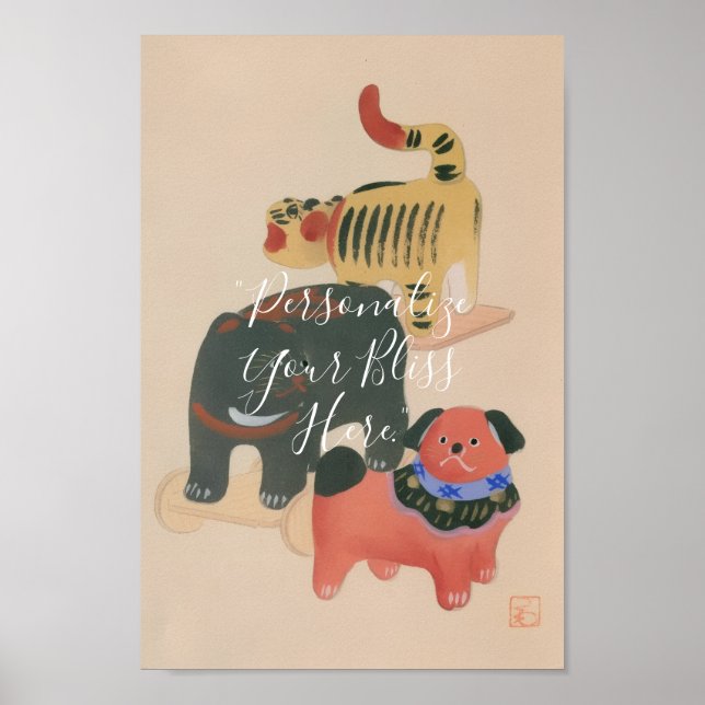 CUSTOM．Japanese Ukiyo-e Style Wall Art  (Front)