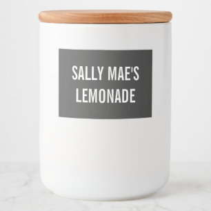 custom jar glasses food label
