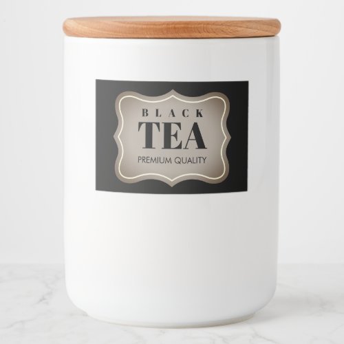 Custom jar label for black tea or coffee beans