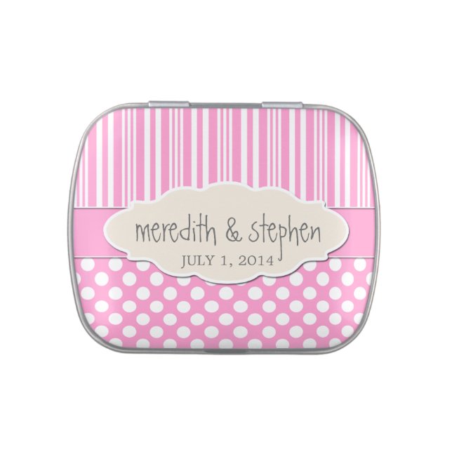Custom Jelly Belly or Mint Tin Wedding Favor (Top)