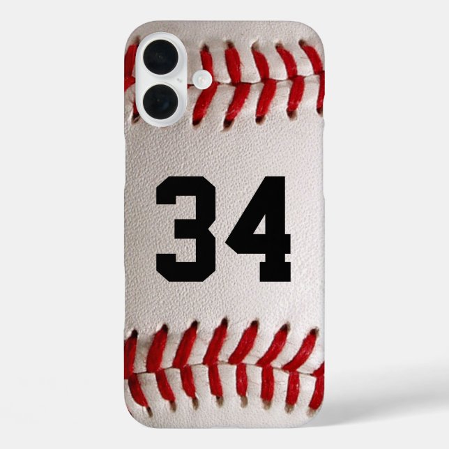 Custom Jersey Number Baseball Player Design Case-Mate iPhone Case (Back)